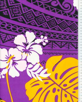 Polynesian Fabric TERENA Purple - Tissushop